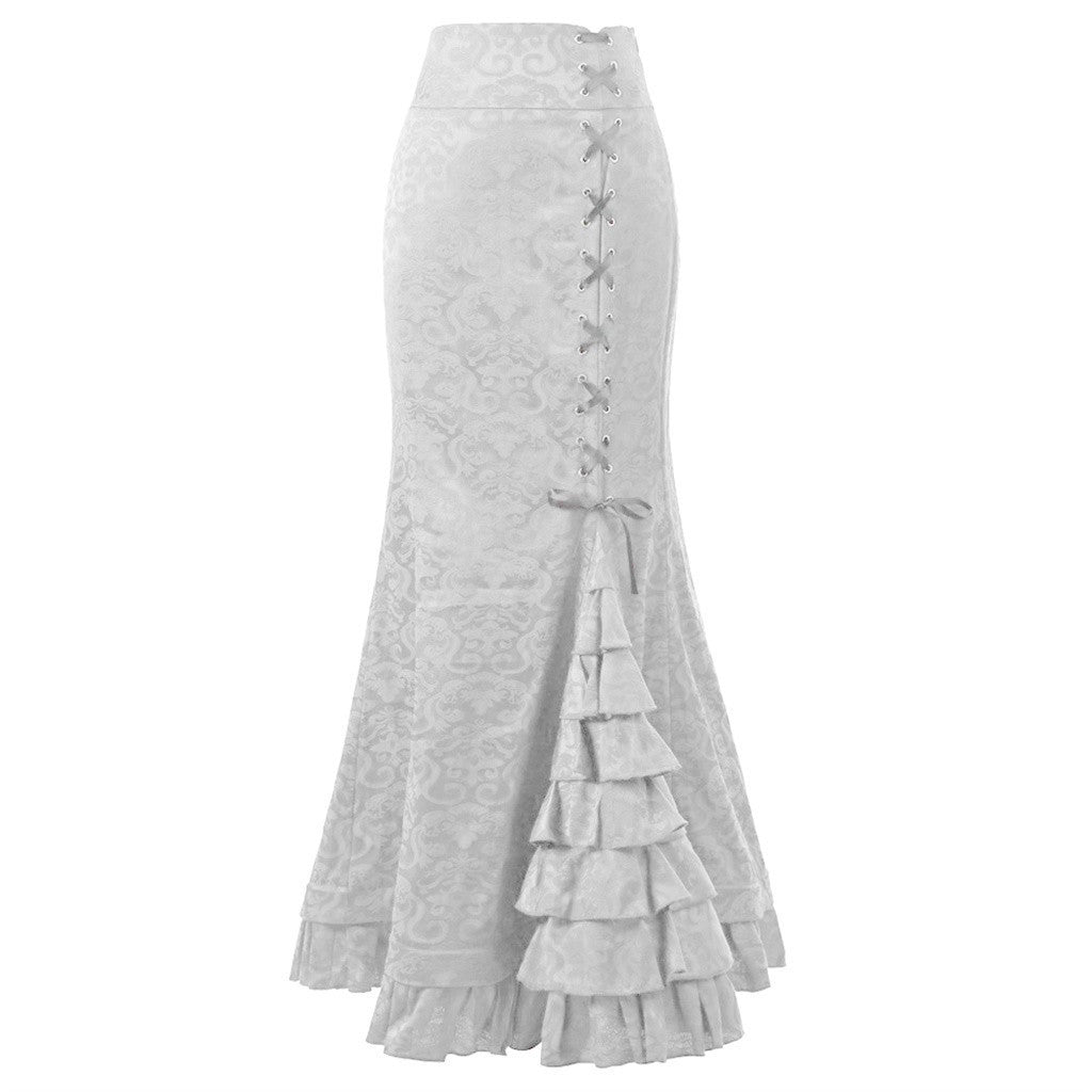 Autumn and Winter New Women's Sexy Hot Girl Hip Skirt Slim-fit Dark Punk Fishtail Skirt