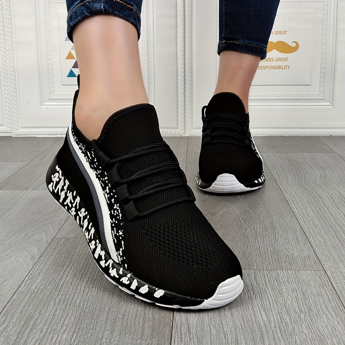 Ultra-Lightweight Womens All-Season Sneakers - Breathable, Comfortable, Non-Slip, Lace-Up Design - Perfect for Casual Running, Walking, and Everyday Wear