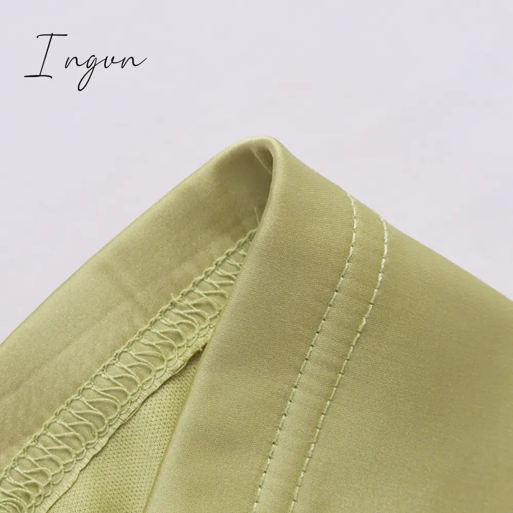 Ingvn - trends high quality Giyu Night Clubwear Party Satin White Dresses Women Summer Sexy Bodycon Midi Vestidos Spaghetti Strap Backless Corset Dress