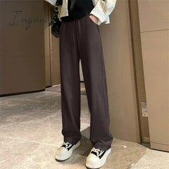Ingvn - Sweatpants Women 2023 New Streetwear Pants High Waist Loose Trousers Casual Straight Sport Wide Leg Baggy Pants Joggers