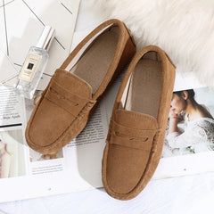 MYLRINA Shoes Women Genuine Leather Spring Flat Shoes Casual Loafers Slip On Women's Flats Shoes Moccasins Lady Driving Shoes