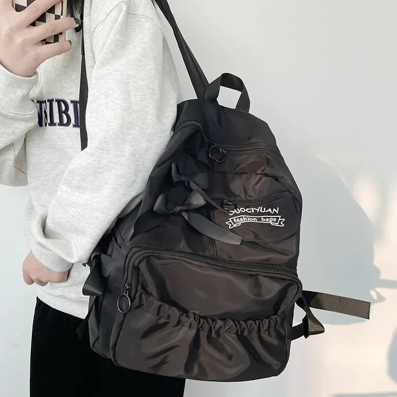 Ingvn  Fashion Backpack Canvas Women Backpack Anti-theft Shoulder Bags New School Bag for Teenager Girls School Backapck Female