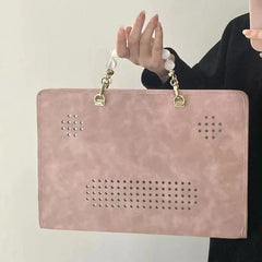 INGVN  Japanese Sweet All Match Y2k Top-Handle Bags Korean Chic Casual Kawaii Women Handbags Girls Fashion Ins Cute Chain Laptop Case