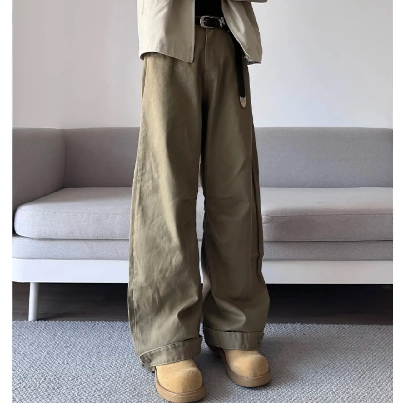 NEW pants Unisex Straight Leg Loose Fit Cotton Casual Pants Outdoor Sportswear  Trendy Versatile Trousers Men Women Fashion