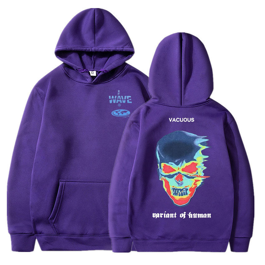 Voguable Hot Sale Fashion Creativity Design Skeleton Graphic Print Hoodie Men Women Fleece Cotton Hoodies Man Hip Hop Style Sweatshirt
