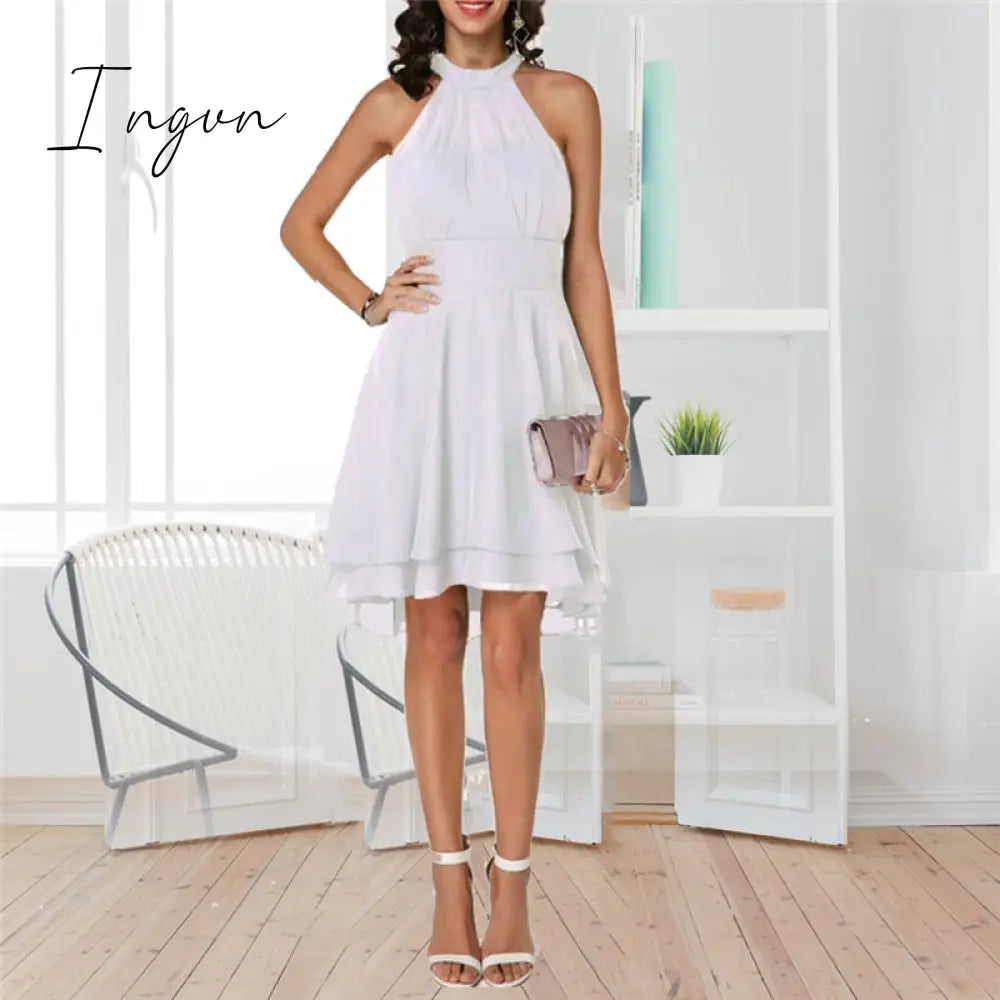Ingvn - Slim fit round neck sleeveless dress