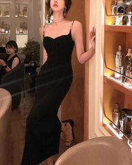 Vintage Designer Fashion Sexy Slim Fit Bodycon Dress for Women Long Party Club Prom Evening Strap Midi Dresses Summer Robe