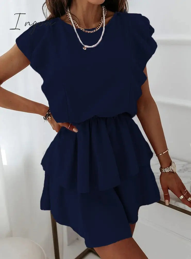 Ingvn - Sexy Long Evening Dress Elegant Dress For Women V-neck Side Split Party Dresses Female Summer Fashion Casual Club Ladies Clothes