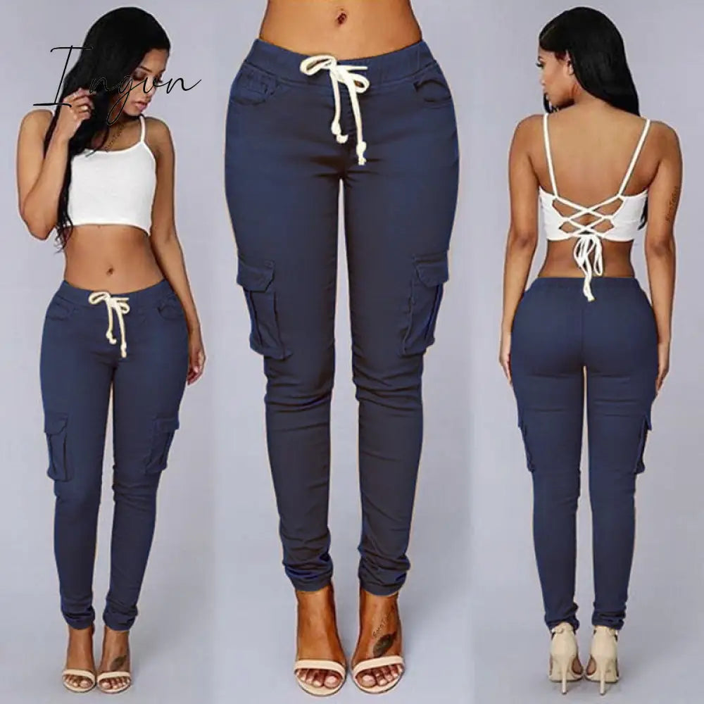 Ingvn - Elastic Sexy Skinny Pencil Jeans For Women Leggings Jeans Woman High Waist Jeans Women's Thin-Section Denim Pants