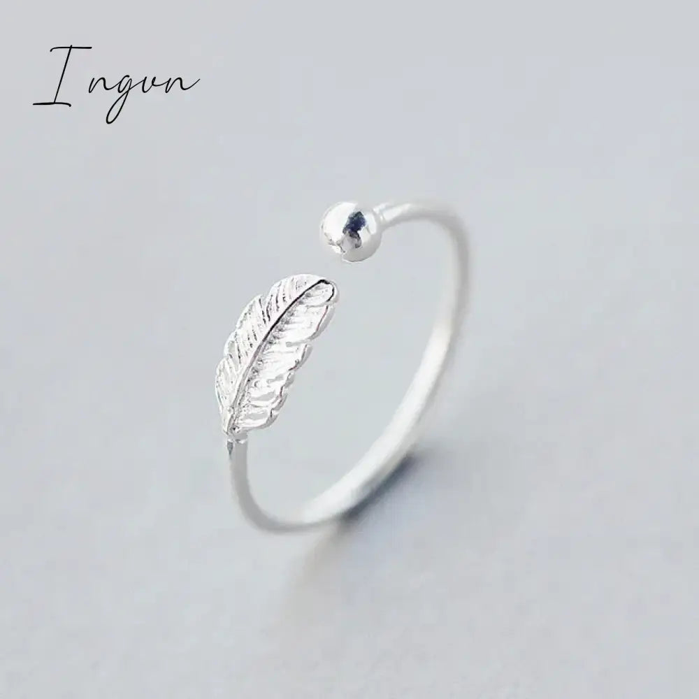 Simple Fashion Silver Color Feather Dolphin Adjustable Ring Exquisite Jewelry Ring For Women Party Wedding Engagement Gift