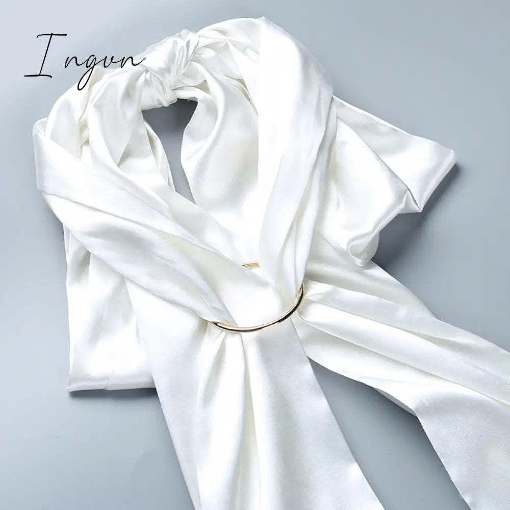 Ingvn - Sexy Hollow Out Bandage Women Dress White Asymmetrical High Waist Mini Dress Women Spring Skinny Fashion Streetwear