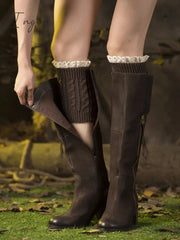 Ingvn - Original Creation Keep Warm Hollow Jacquard Leg Warmers Accessories
