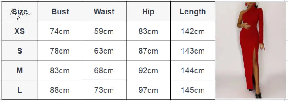 Ingvn - Elegant Dresses for Women Summer One Shoulder Maxi Dress Bodycon Sexy Black Long Fomal Wedding Evening Party Dress Fashion