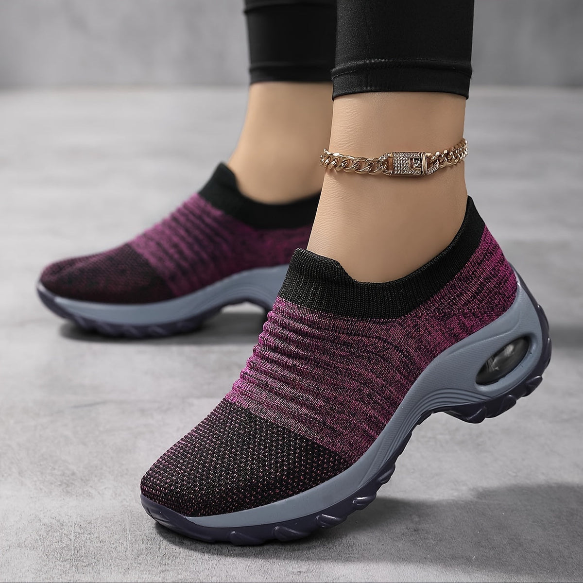 Lightweight, Air Cushion Mesh Sneakers - Stylish & Comfy Slip-on, Perfect for All Seasons & Walking