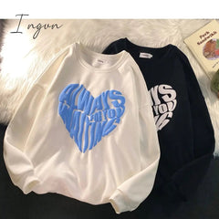 Ingvn - Women Letter Designer Love Y2k Hoodies Female Harajuku Korean Fashion Sweatshirts Girl Vintage Streetwear Hoodie