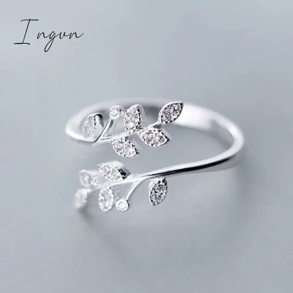 Simple Fashion Silver Color Feather Dolphin Adjustable Ring Exquisite Jewelry Ring For Women Party Wedding Engagement Gift