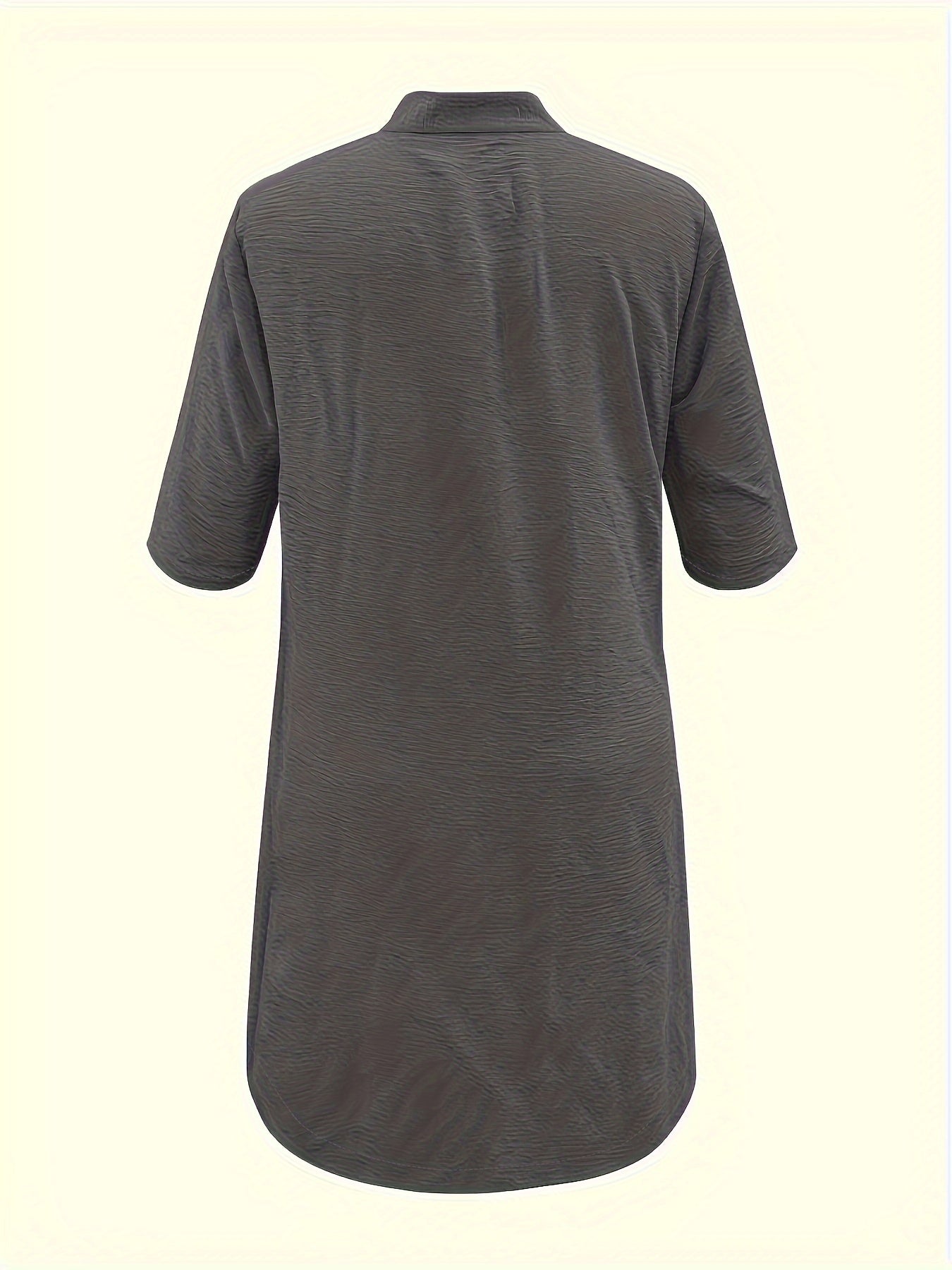 Chic Midi Dress with Button Detail - Womens Half Sleeve Casual Dress - Versatile Day-to-Night Style