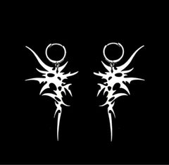 INGVN  Grunge Accessories Thorns Letter Earrings Punk Charm Drop Earring for Women Irregular Earring  Korean Fashion Jewelry Aesthetic