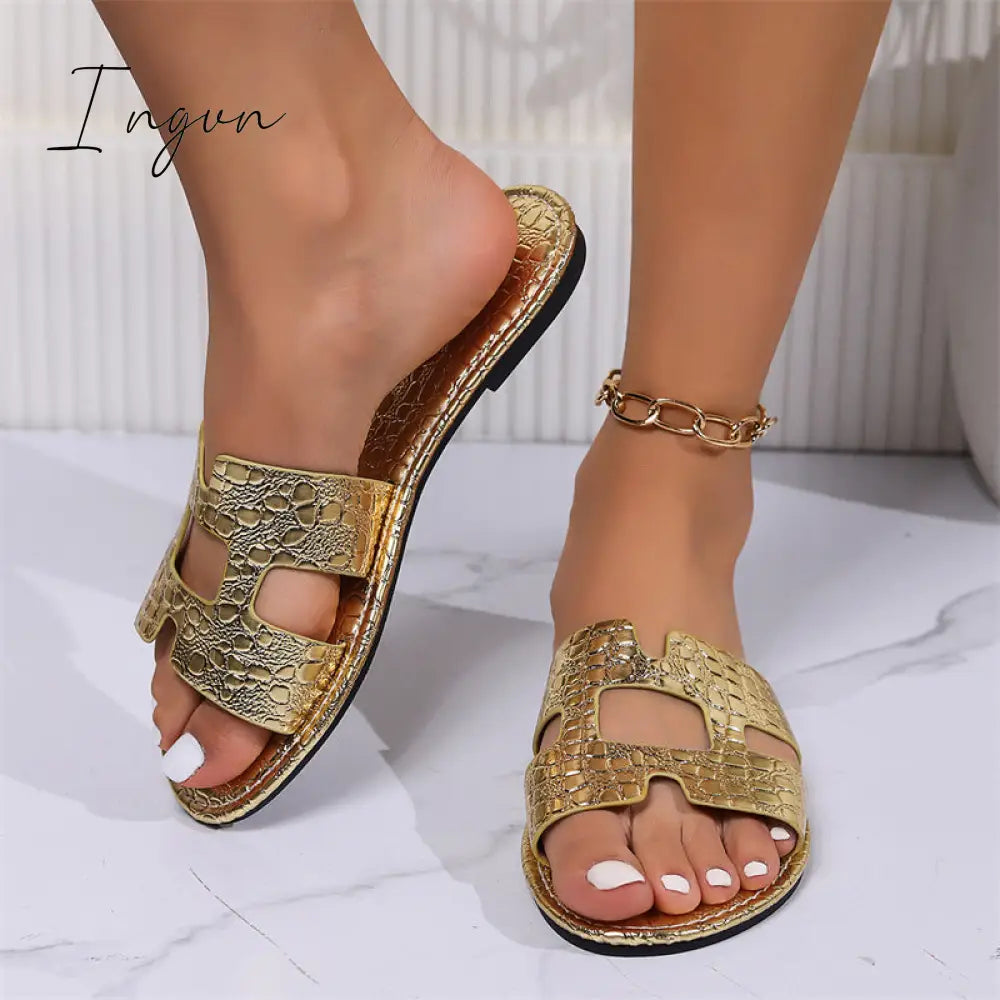Ingvn - Casual Patchwork Solid Color Round Comfortable Shoes