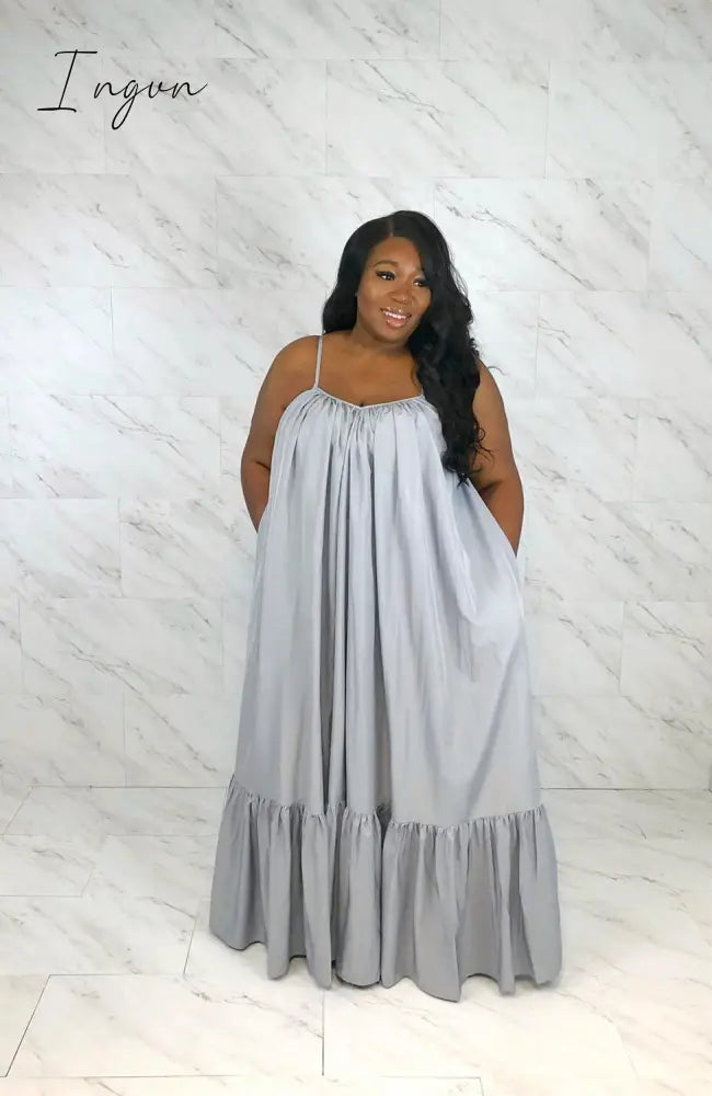 Ingvn - Tmustobe Sexy Sleeveless Solid Color Elegant Long Dress Women Summer Casual Fashion Plus Size Mid Waist Dress 11 Colors Female