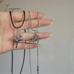 Simple Trendy Star Choker Necklace Pendant Neck Y2K Jewelry Accessories Women Girls Men's Fashion Party Snake Chain Necklace