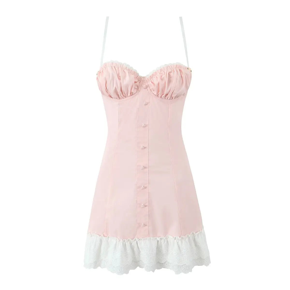 Summer Women White Patchwork Red Plaid Sling Mini Dress Sexy Thin Straps Lace Up Back A-line Party Dresses Holiday Robe