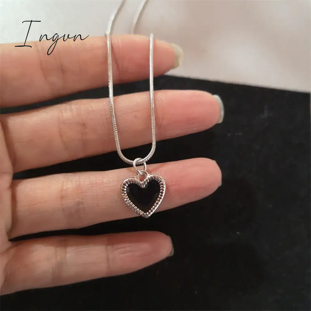 Fashion Silver Color Elegant Bowknot Heart Pendant Necklace Clavicle Chain Fine Aesthetic Jewelry For Wedding Party Women Gifts