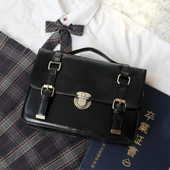 INGVN  Japanese Vintage Solid Preppy Backpacks Girls Casual Students All Match Simple Shoulder Bags Women Trendy Y2k Fashion Handbags