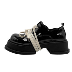 Cross Women's Shoes Loafers With Fur Round Toe British Style Clogs Platform Oxfords Modis Casual Female Sneakers Flats Slip-on P