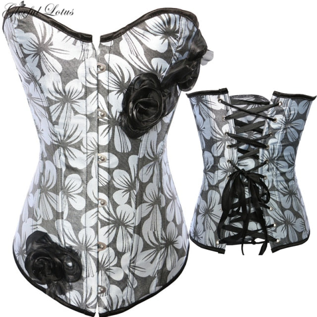 Plus Size Bustier Corsets Gothic Lace Up Binders and Shapers Overbust Body Shapewear Women Sexy Slimming Waist Trainer Boned 6XL