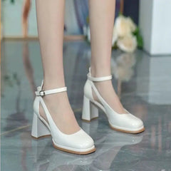 Ingvn  Women's Shoes Pumps Heeled Footwear Wedge with Platform Waterproof Sandals for Woman High Heels Chunky Summer  Block Heel F