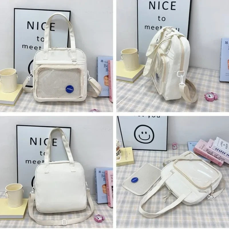 Ingvn  New Casual Tote Women's Crossbody Shoulder Bag with High Aesthetic Value Student Class Tote Bag Girl Commuting Handbag