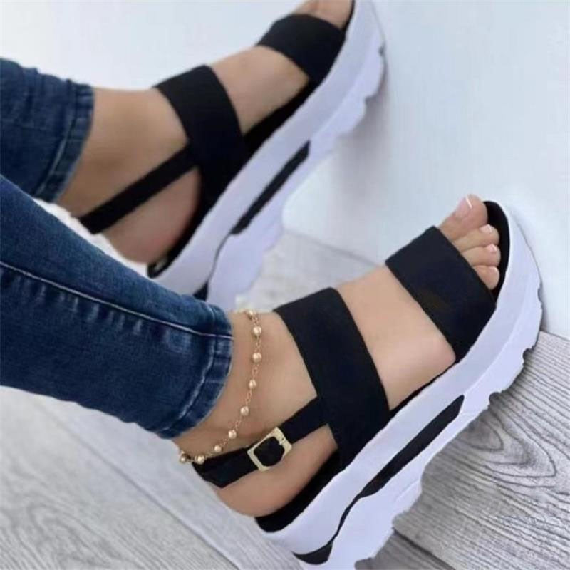 Fashion Wedge Female Platform Buckle Strap Street Summer Outdoor Shoes Punk Beach Wedges Women Sandals Sandalias De Mujer