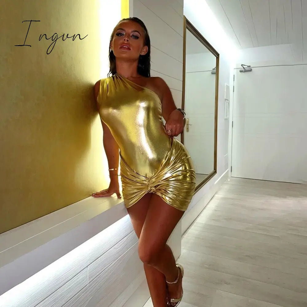 Ingvn - New Tie Dye Tassel Asymmetrical Mini Dress Women Sleeveless Hollow Out Sexy Sheath Bodycon Dresses Chic Clubwear