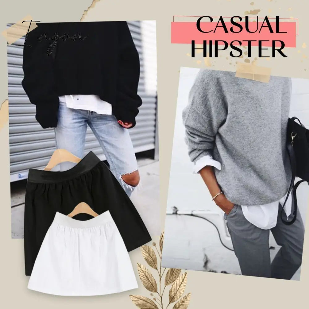 Ingvn - Adjustable Layering Fake Top Lower Sweep