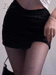Ingvn - Lined Detail Split Cargo Mini Skirt