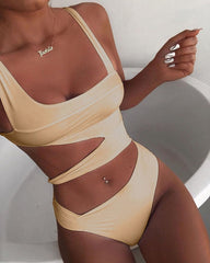 New Sexy Black One Piece Swimsuit Women Cut Out Swimwear Push Up Monokini Bathing Suits Beach Wear Swimming Suit For Women