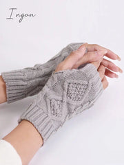 Ingvn - Simple 9 Colors Jacquard Knitting Gloves