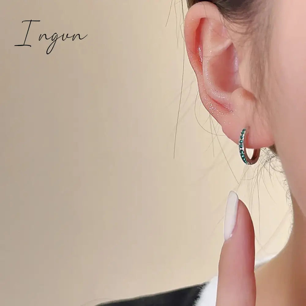 5Pcs/Set Stainless Steel Aesthetic Flower Zircon Crystal Hoop Earrings For Women Egirl New Y2K