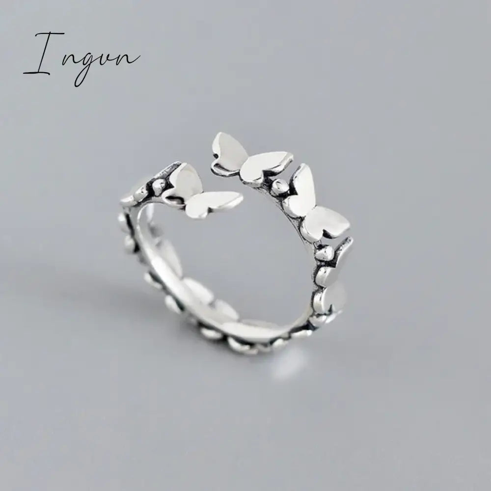 New Fashion Butterfly Rings Shiny Cubic Zirconia Leaves Geometric Adjustable Finger Ring Girls Minimalist Dainty Jewlery Gifts