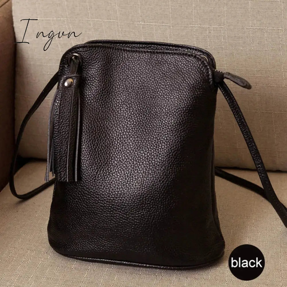 Ingvn - New Cross Body Cell Phone Purses Vintage Bag Women Small Shoulder Bag Genuine Leather Softness Mini Bag for Woman Messenger Bags