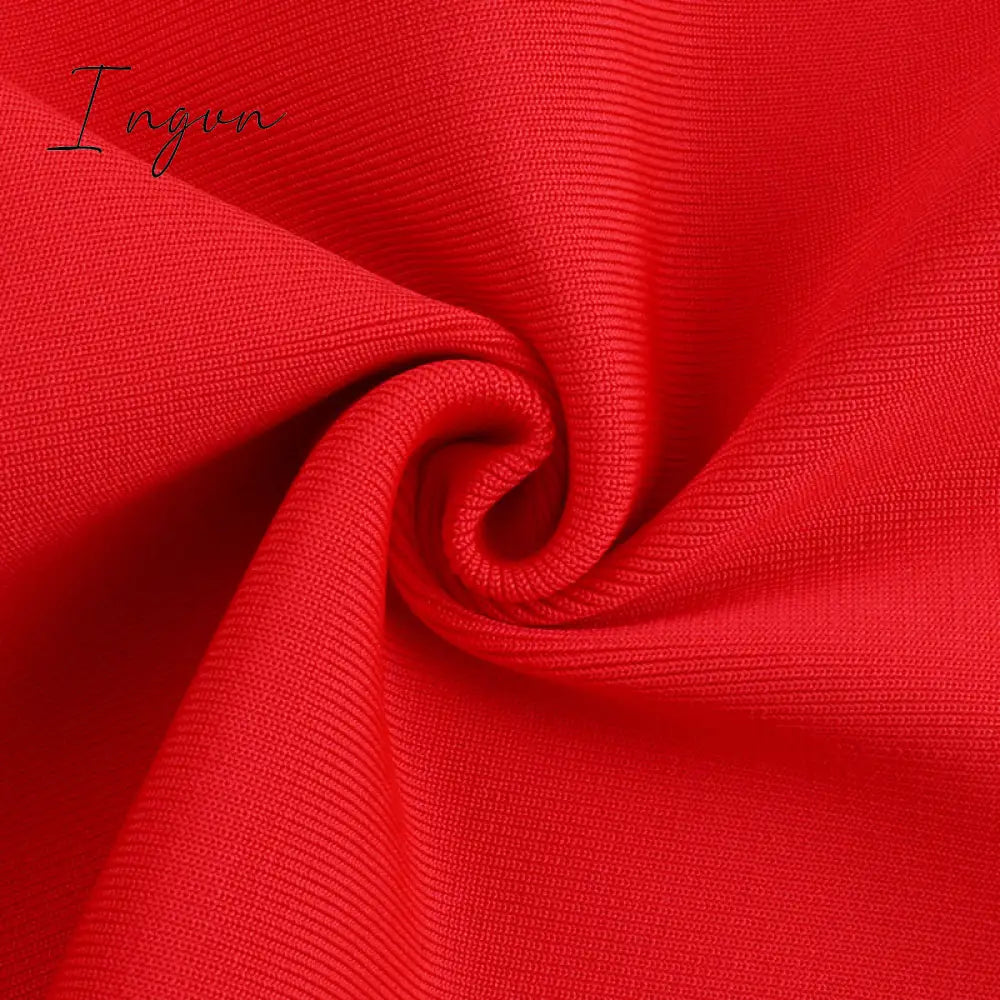 Ingvn - Bandage Dress Women Black Bodycon Dress Elegant Sexy High Quality Mesh Insert Corset Evening Party Dress Club Summer New