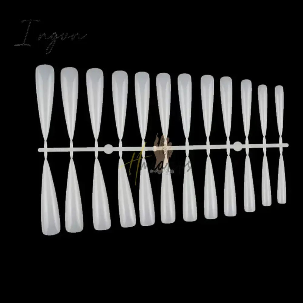 3XL Full Cover False Long Stiletto  Nail Tips Sculpted Clear Press On Artificial Fake Nails  Manicure Salon Supply 120pcs