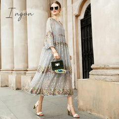 Ingvn - Trends high quality New Summer Brand Fashion Women High-end Luxury Vintage Sexy Slim Elegant Bead Embroidered Stitch Strap Lace Dress Y16