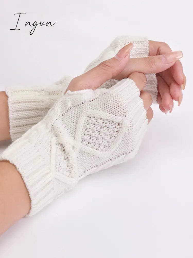 Ingvn - Simple 9 Colors Jacquard Knitting Gloves