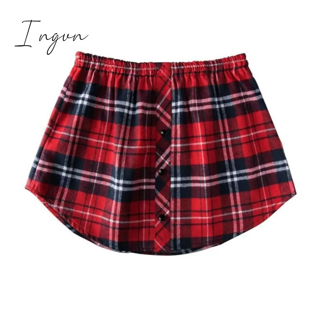 Ingvn - Spring Outfits New Style Womens Fake Shirts Hem Underskirts Elastic High Waist Split Half Slips Skirts Hoodies Sweaters Extender Hemline