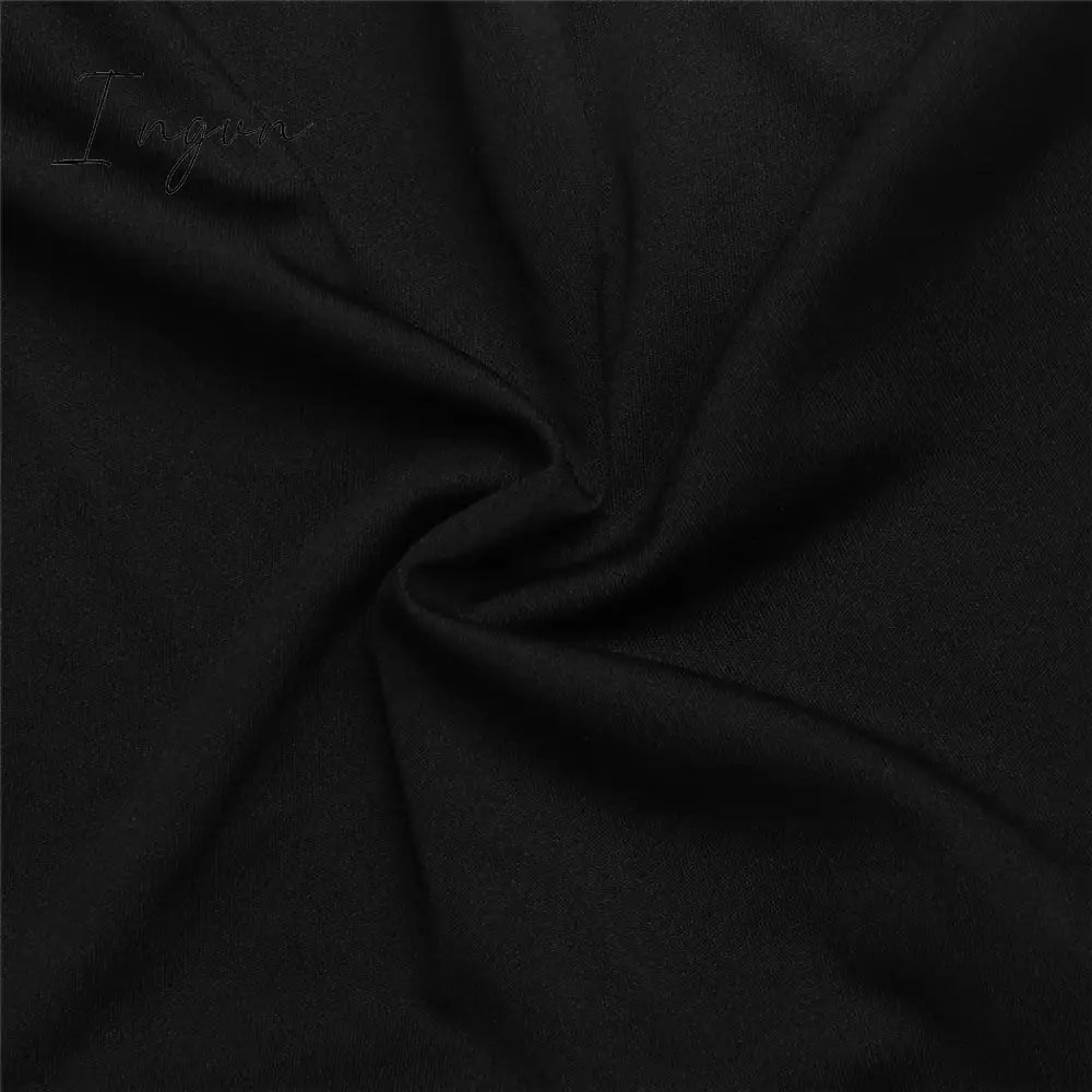 Ingvn - Patchwork Diamond Fishnet Bodycon Women Jumpsuit Black One Shoulder Long Sleeve Jumpsuit Lady Sexy Evening Party Clothes