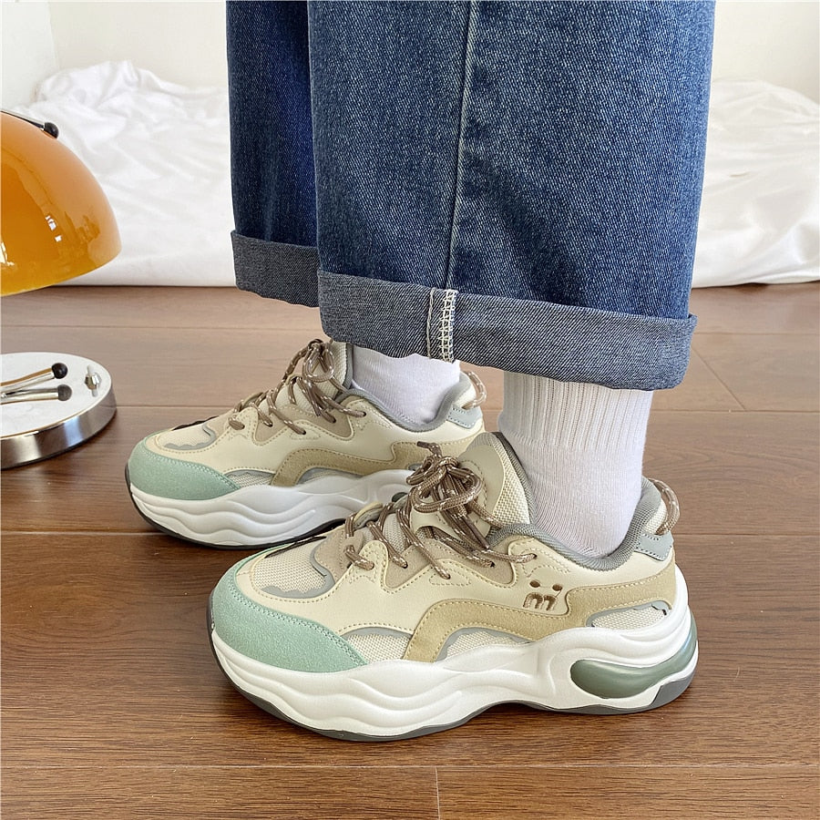 Sneakers Women Vulcanize Shoes New Female Designer Platform Shoes Thick Sole Running Casual Ladies Shoes Tenis Feminino