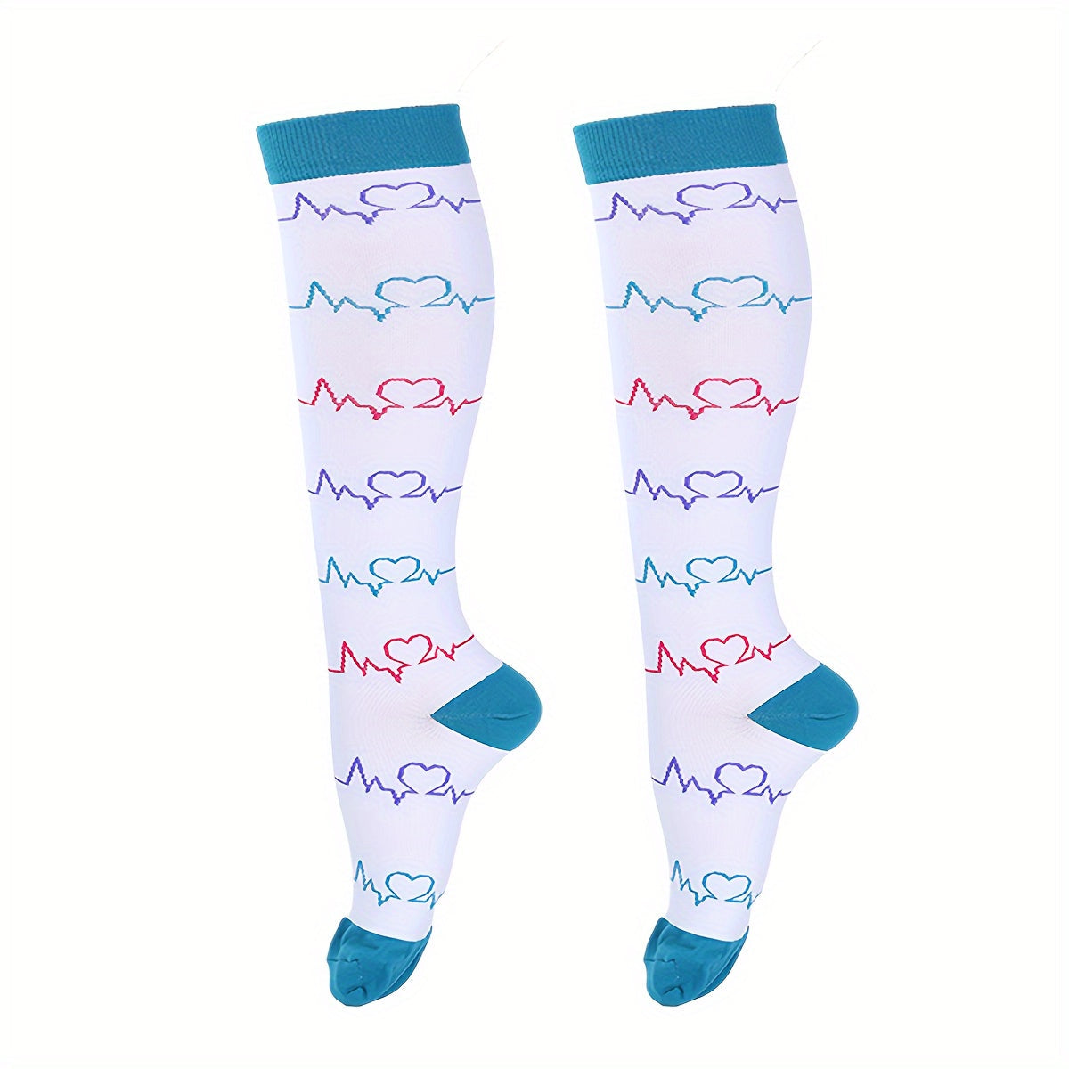 Compression Socks for Women - 20-30 mmHg Graduated Compression, Wide Calf Support for Pregnancy, Running, Nursing, and Athletic Activities