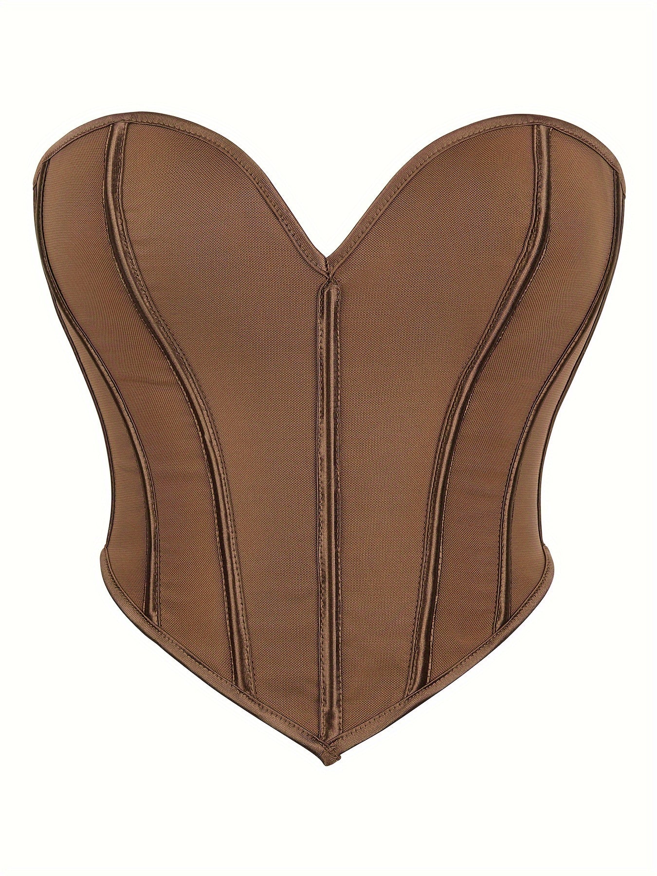 Elegant Strapless Tummy-Control Shapewear Corset | Adjustable Lace-Up | Sexy Knit Bustier | Medium Support Lingerie